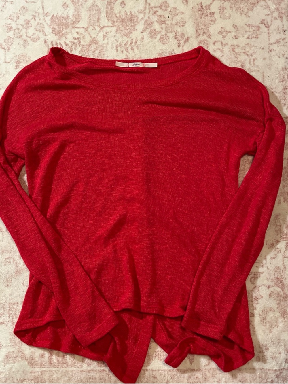 Gibson Lightweight Red Long-Sleeve Top
